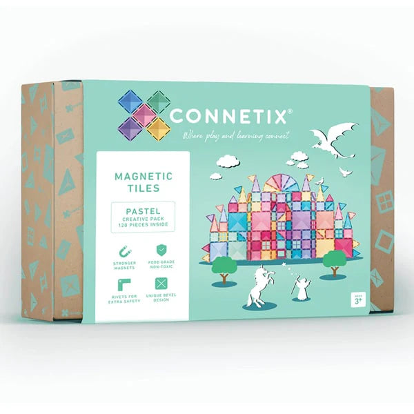 Connetix Magnetic Tiles Pastel Creative Pack 120pc