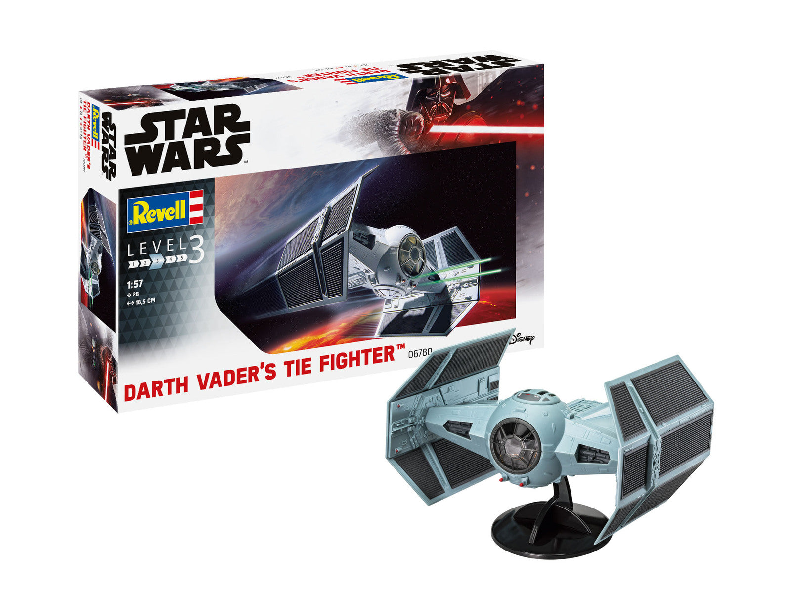 Revell 1/57 Star Wars Level 3 Glue Kits Darth Vader's Tie Fighter