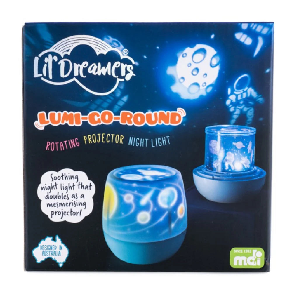 Lil Dreamers Lumi Go Round Rotating LED Projector Night Light Space USB or req 3 x AA batteries
