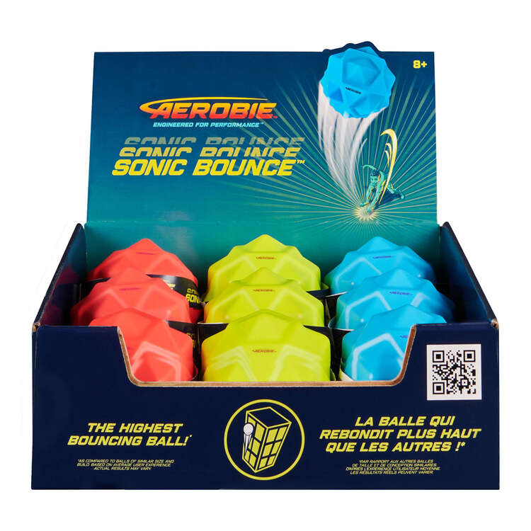 Aerobie Sonic Bounce Ball asst Colours - Warrnambool Toys and Baby