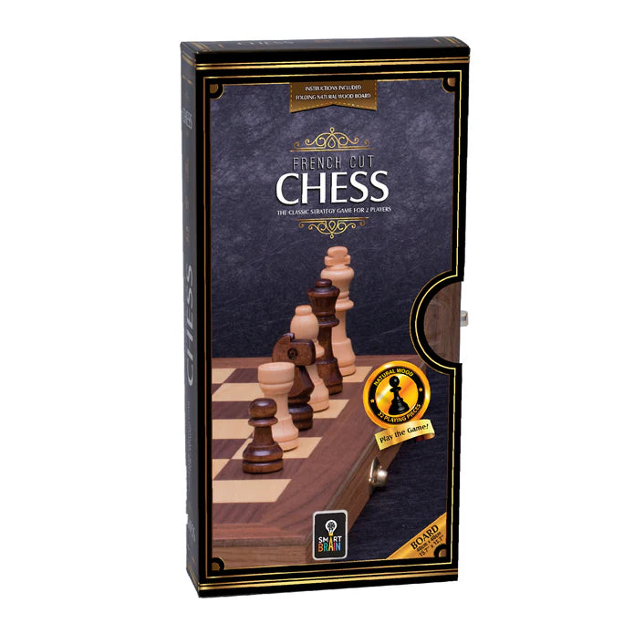 Smart Brain French Cut Chess Set in Wooden Case 40cm