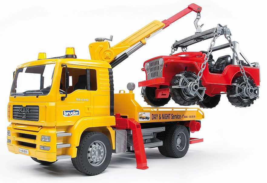 Bruder 02750 1/16 Man TGA Breakdown Truck With CC Vehicle