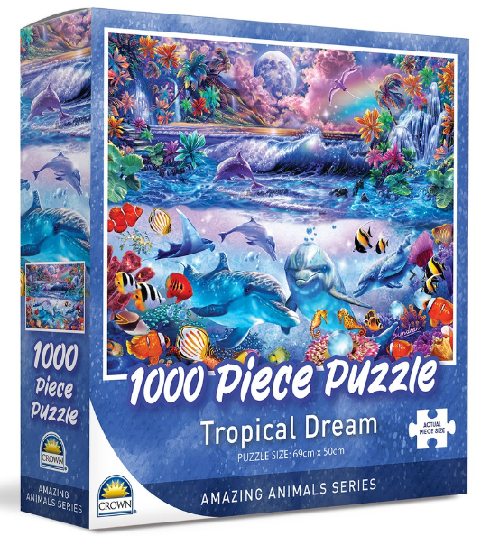 Crown Amazing Animals Series Tropical Dream 1000pc Puzzle