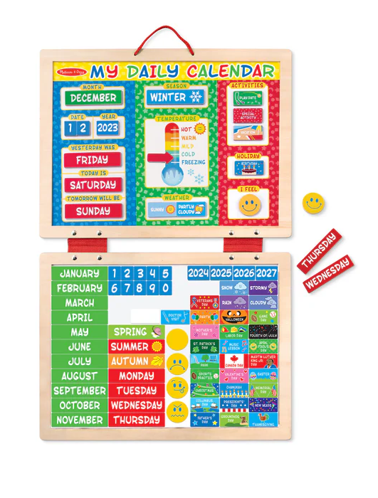 M&D Wooden My Magnetic Daily Calendar