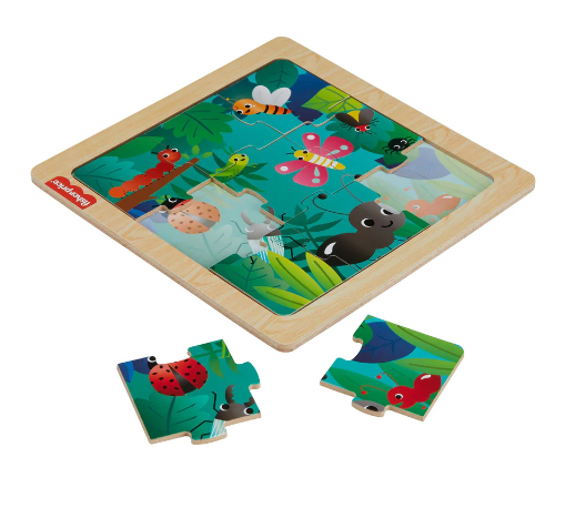 Fisher Price Wooden Jigsaw Puzzle 10pcs Bugs