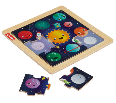 Fisher Price Wooden Jigsaw Puzzle 10pcs Planets