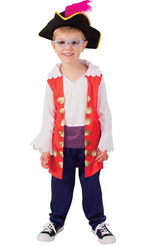 The Wiggles Captain Feathersword Deluxe Costume Size 3-5 yrs