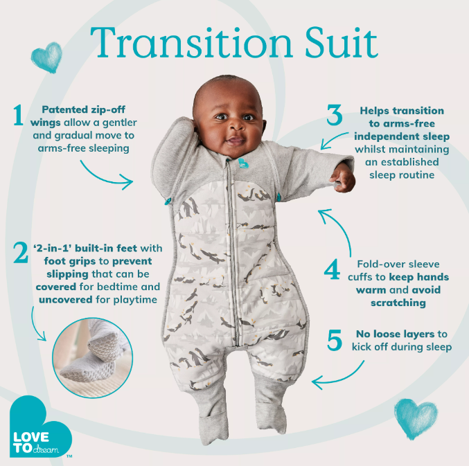 LTD Swaddle Up Transition Suit White L 0.2tog