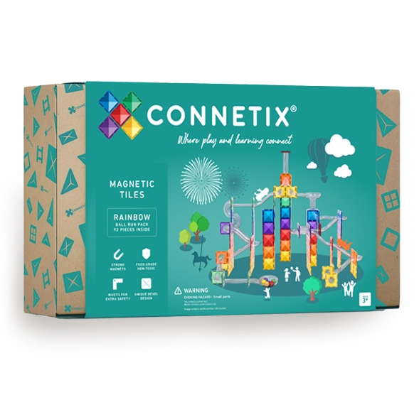 Connetix Rainbow Ball Run Pack 92Pc