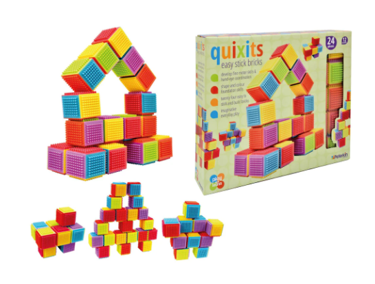 Play & Learn Quixits Easy Stick Bricks 24pce