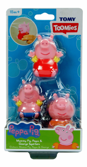 Tomy Peppa Pig Mummy, Peppa & George Squirters 3pk