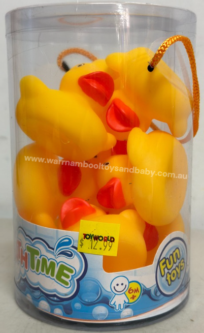 Bath Time Yellow Ducks in Container