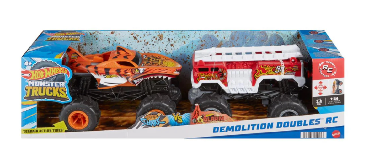 Hot Wheels Monster Trucks 1/24 Demolition Doubles R/C req 10 x AAA batteries