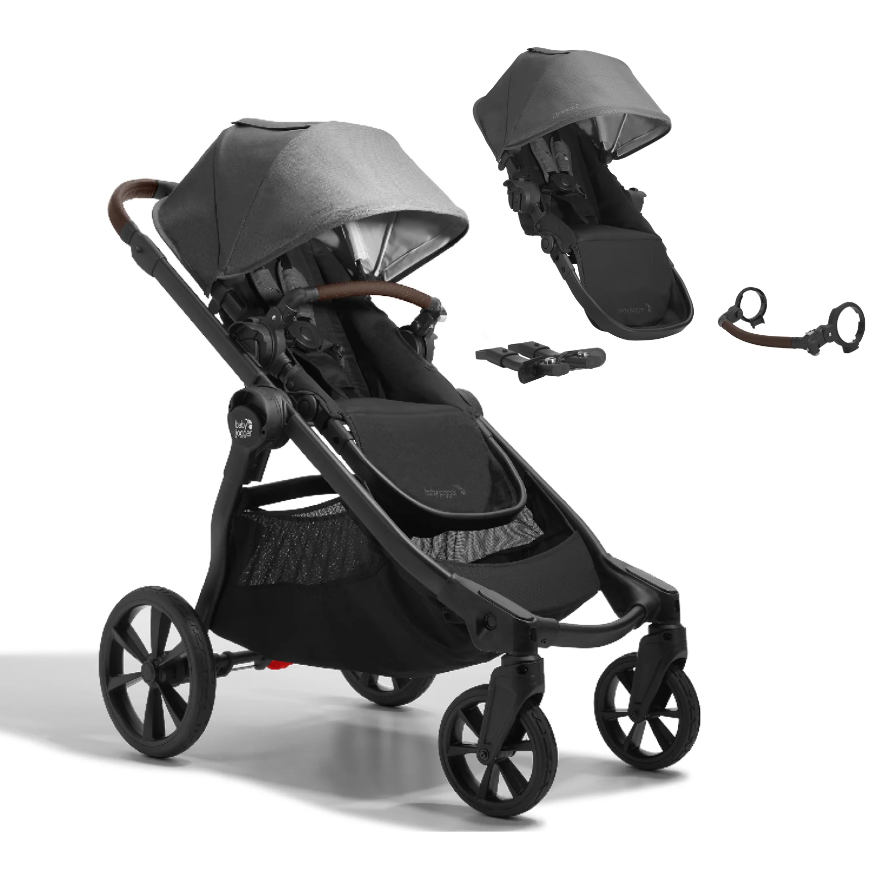 Baby Jogger City Select 2 Stroller + 2nd Seat Package Lunar Black