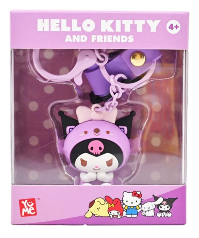 Hello Kitty Keychain with Hand Strap - KUROMI