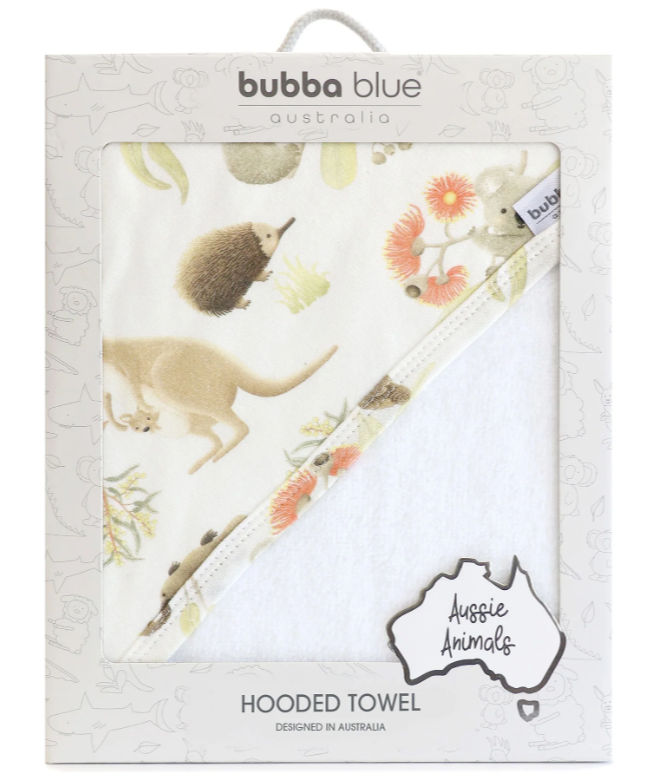 Bubba Blue Aussie Animals Hooded Towel