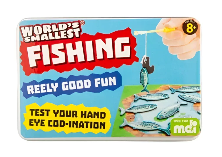 World's Smallest Fishing Game in Tin