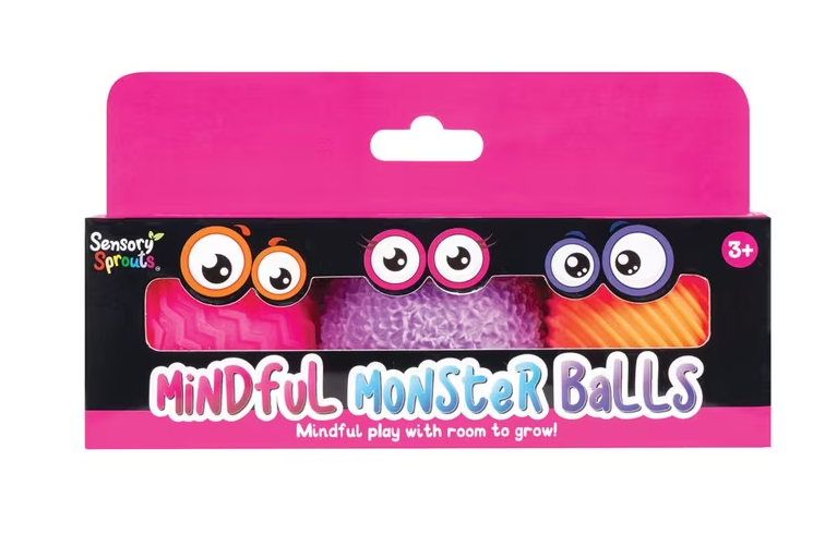 Sensory Sprouts Textured Mindful Monster Balls - Pink Box