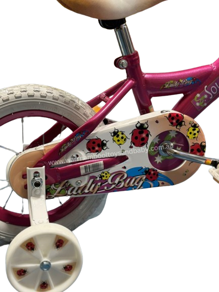 Bike 12inch 30cm Southern Cross Girls LADY BUG PINK