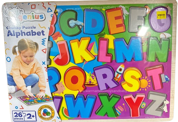 Jr Genius Chunky Puzzle - Alphabet 26pc