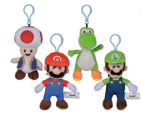 Super Mario Plush Key Ring Assorted