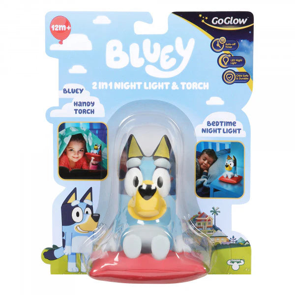 Bluey GoGlow 2 in 1 Night Light & Torch Bluey Requires 3 x AAA batteries