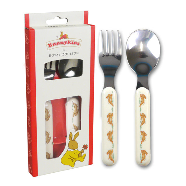 Bunnykins Playing Design Spoon and Fork Set