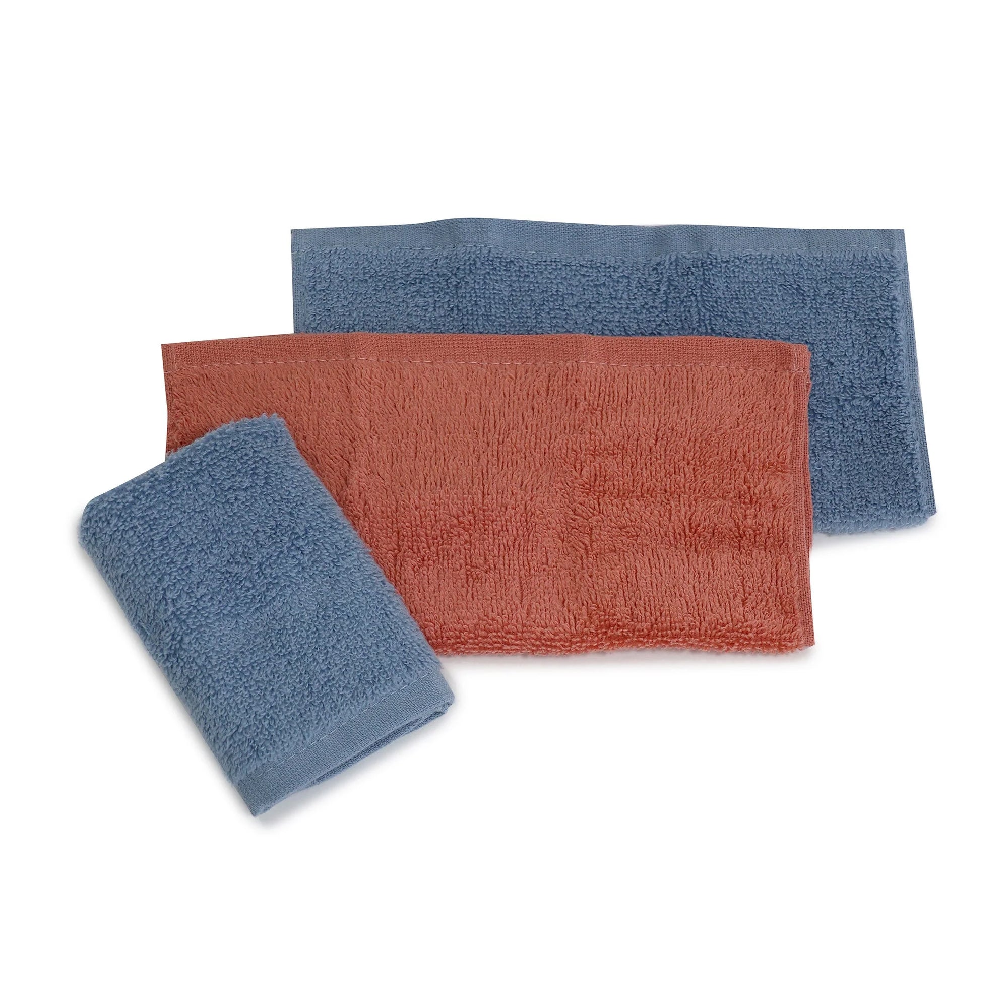 Bubba Blue Nordic 3Pk Wash Cloth Denim Clay