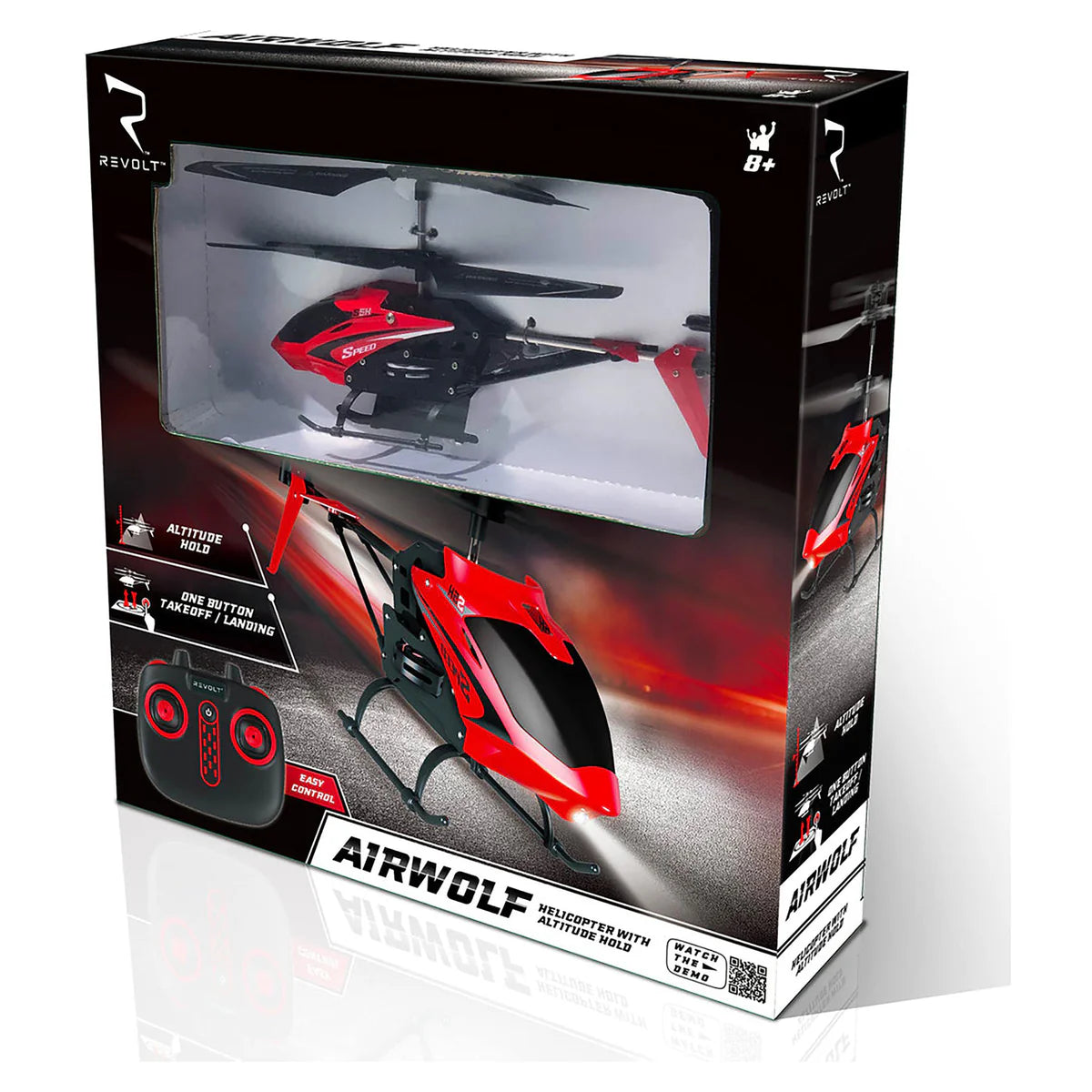 Revolt R/C Airwolf Helicopter With Auto Hover Requires 4xAA Batteries