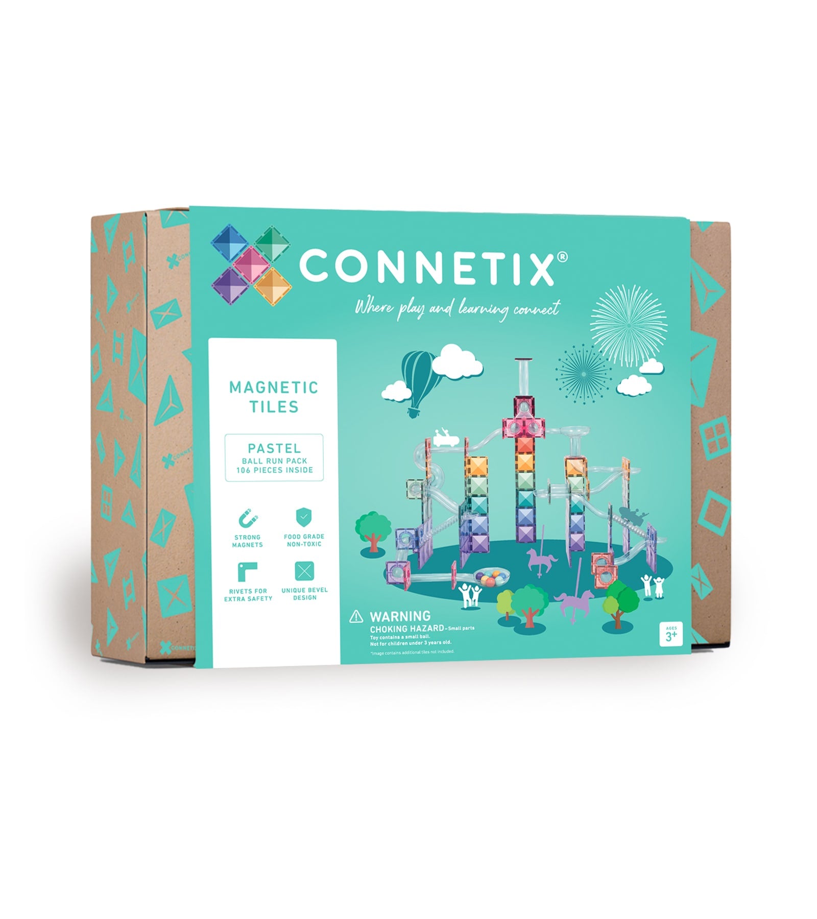 Connetix Pastel Ball Run 106 Pc