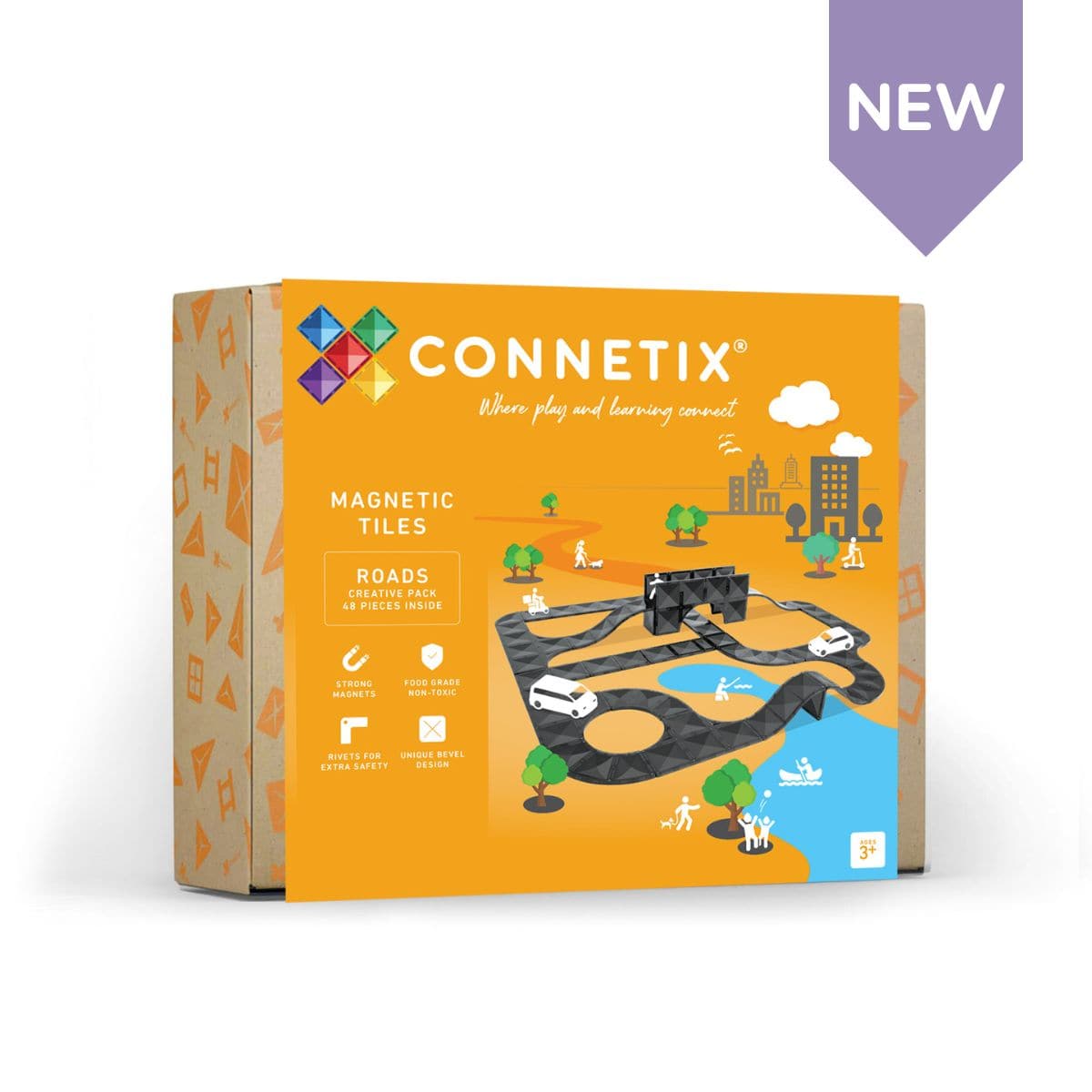 Connetix Creative Roads Pack 48pc