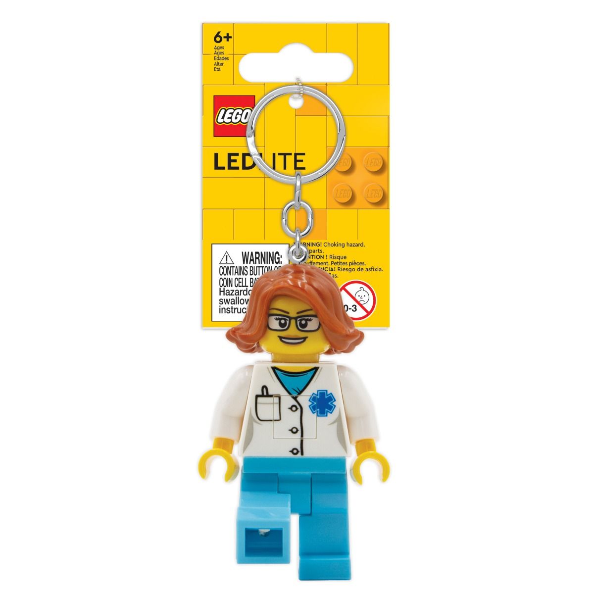 Lego Female Doctor Light Key Ring