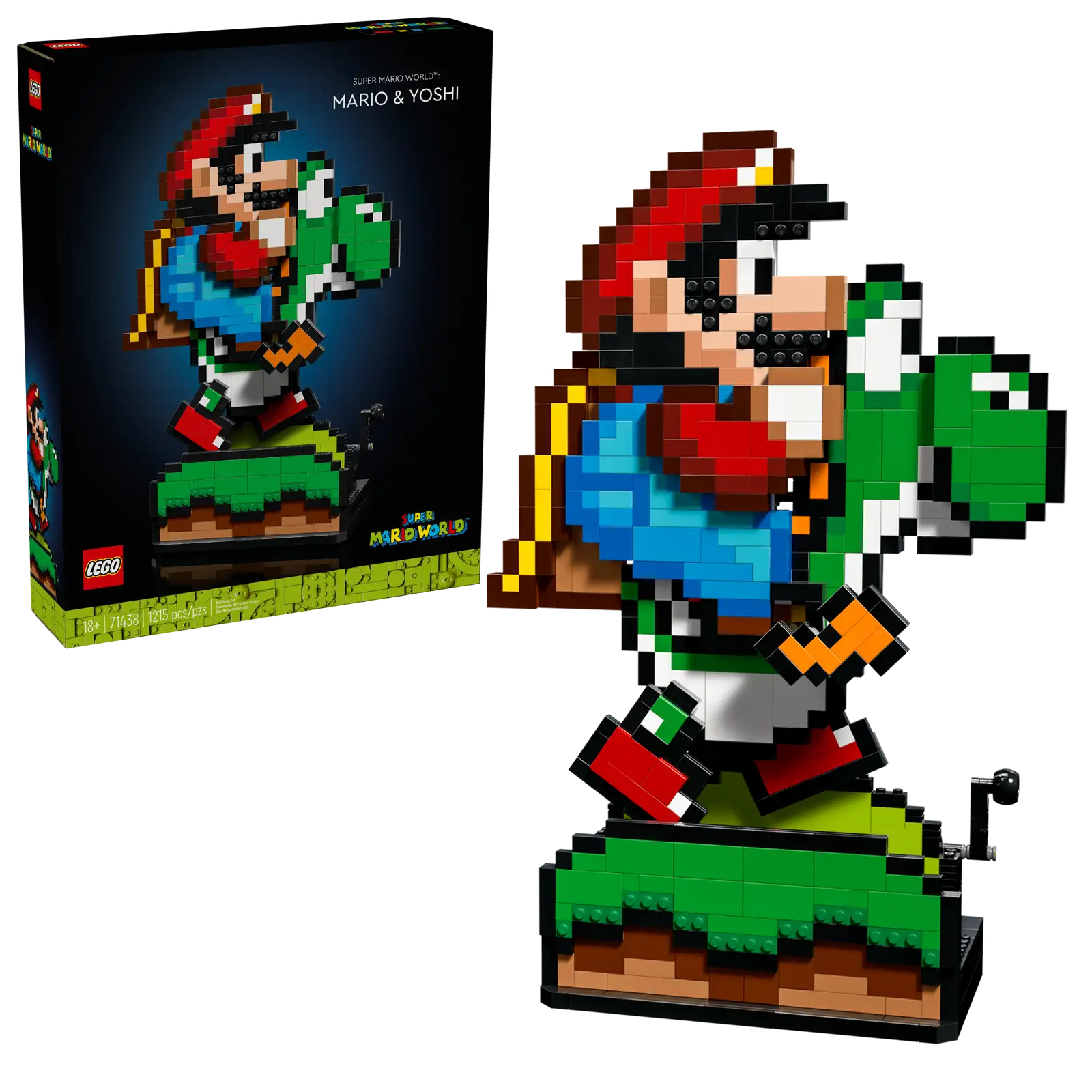 Lego 71438 ART Super Mario World - Mario & Yoshi