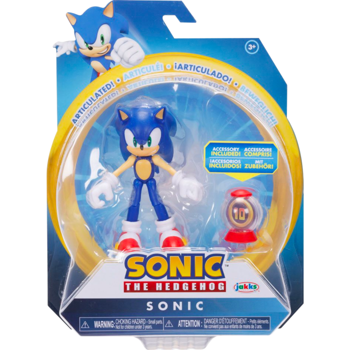 Sonic 4inch Articulated Figure - Sonic with Super Ring Item Box