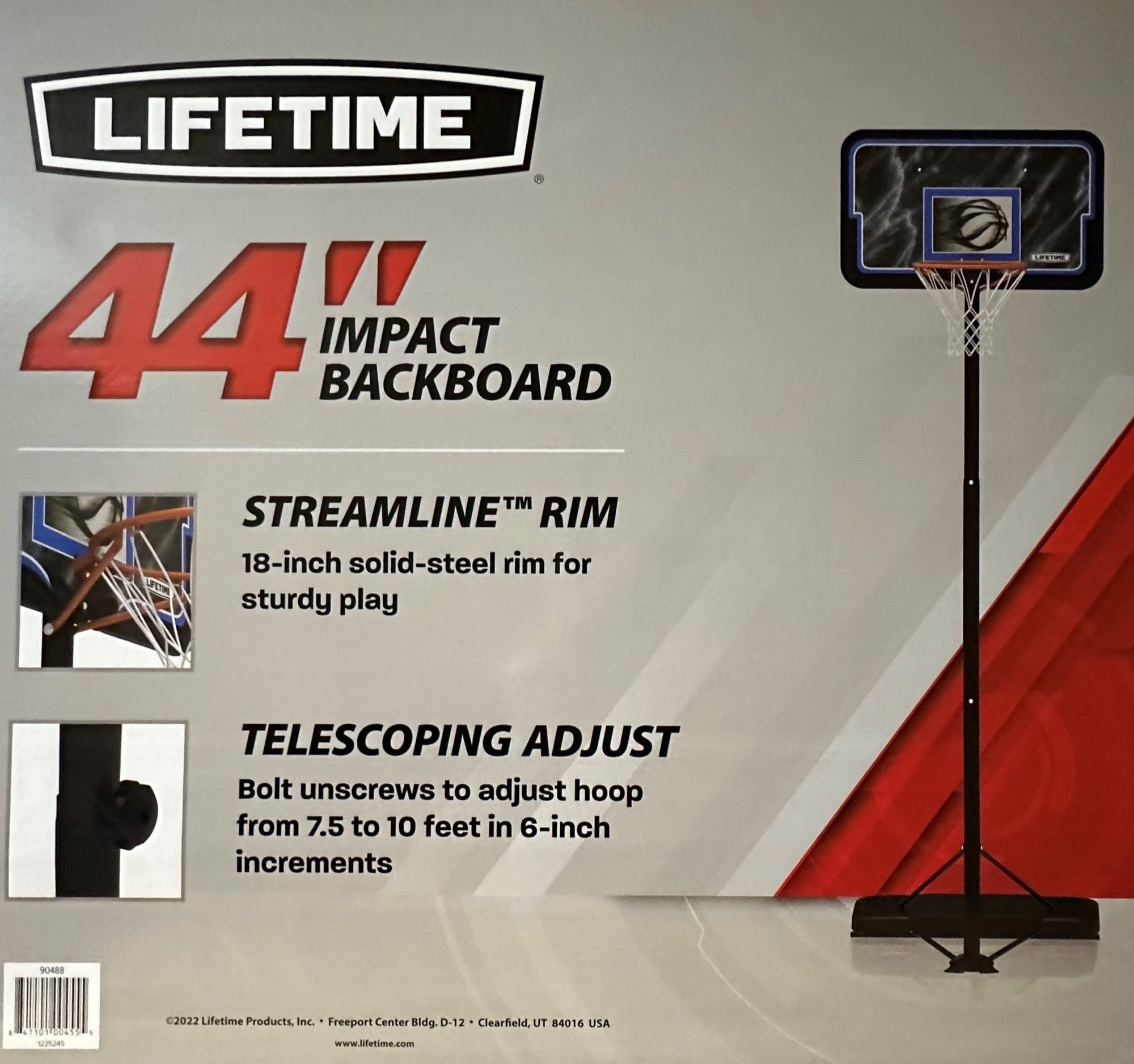 Life Time Adjustable Basketball System 2.3 to 3.2 metres