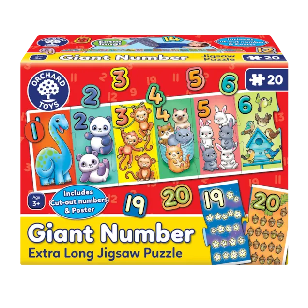 Orchard Toys Giant Number Extra Long 20pc Jigsaw Puzzle