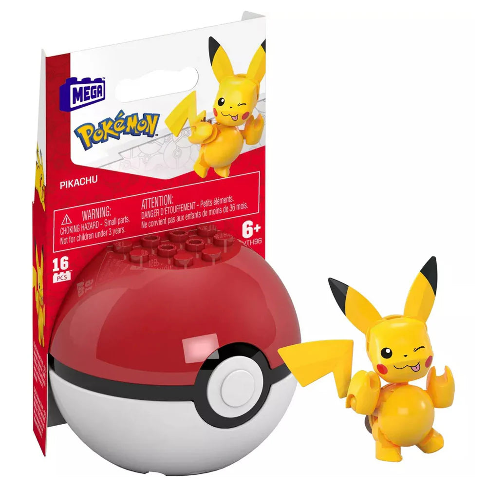 Mega Construx Pokemon Evergreen Poke Ball - Pikachu