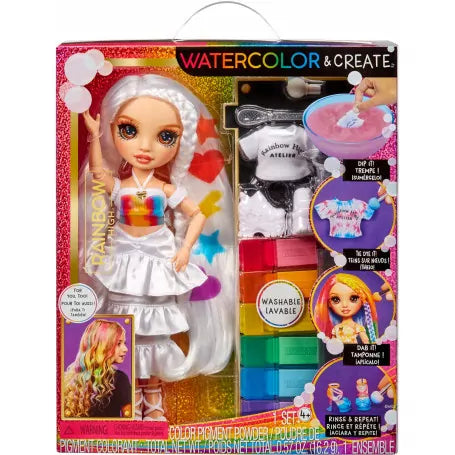 Rainbow High Watercolor & Create Theme Doll Brown Eyes