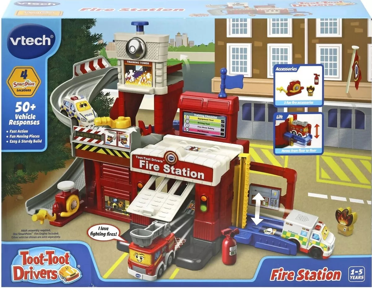 Vtech Toot Toot Drivers Fire Station 2 x AAA demo batteries incl