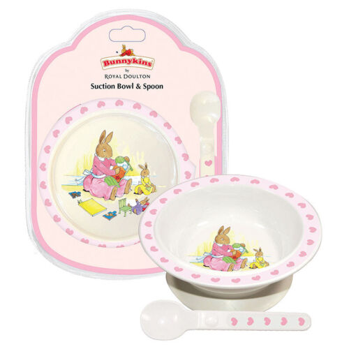 Bunnykins Suction Bowl W/Spoon Sweethearts