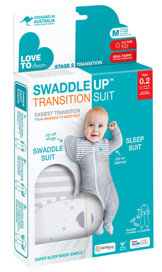 LTD Swaddle Up Transition Suit White M 0.2tog