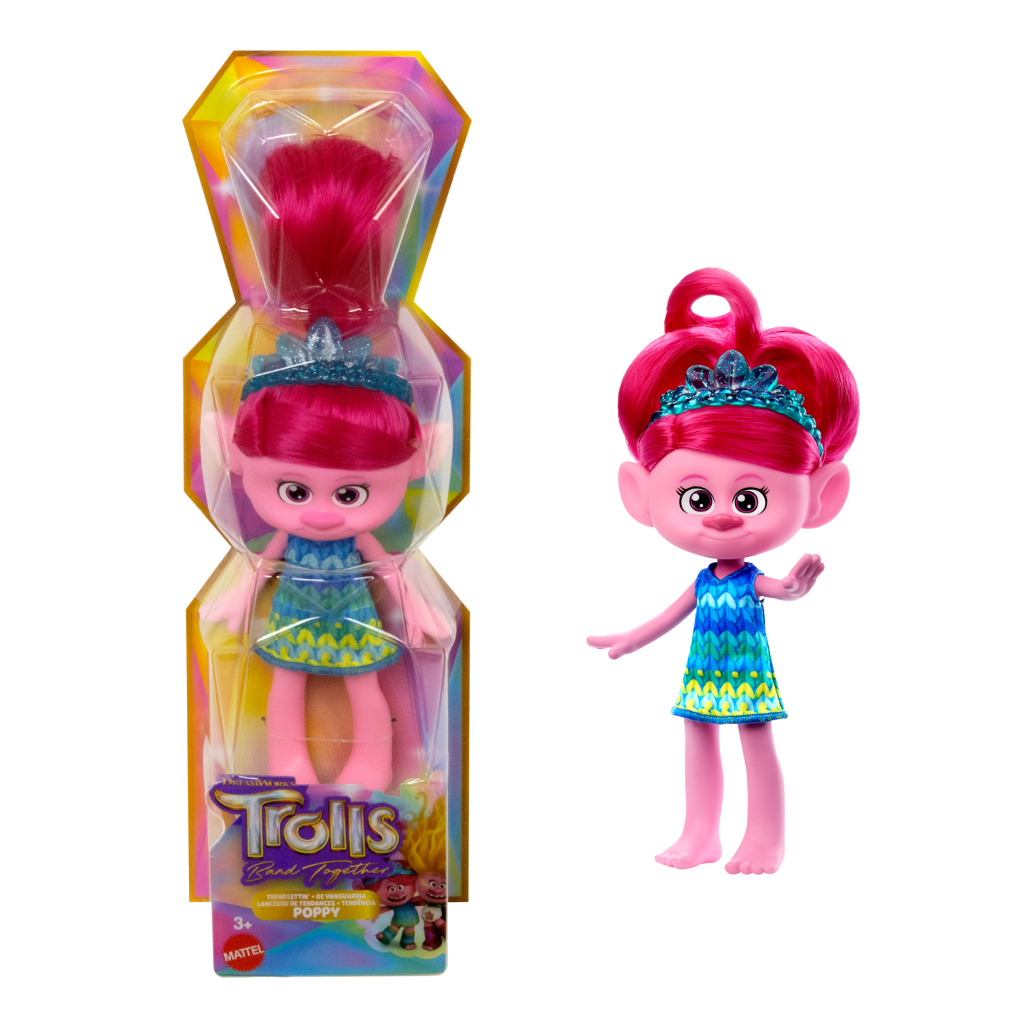 Trolls Band Together Trendsettin Doll Queen Poppy