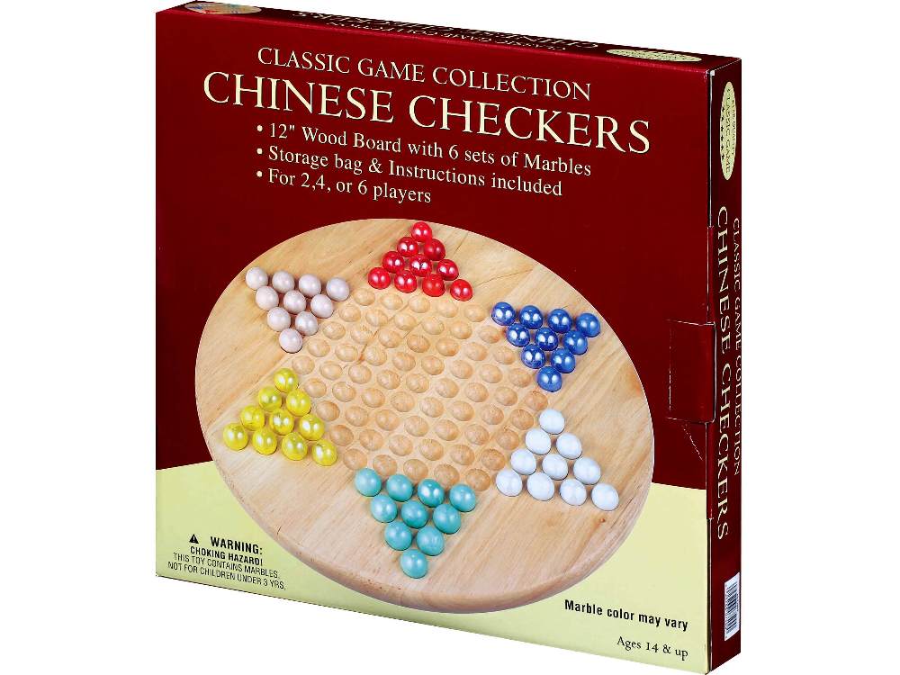 Chinese Checkers Wooden Board & Marbles