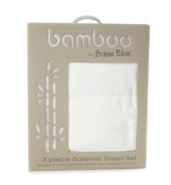 Bubba Blue Bamboo 3Piece Bassinett sheet Set