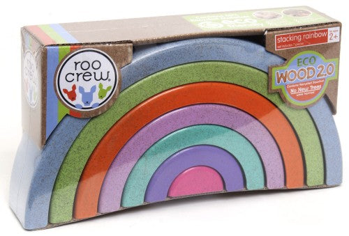 Roo Crew Eco Wood Stackable Rainbow 7pce