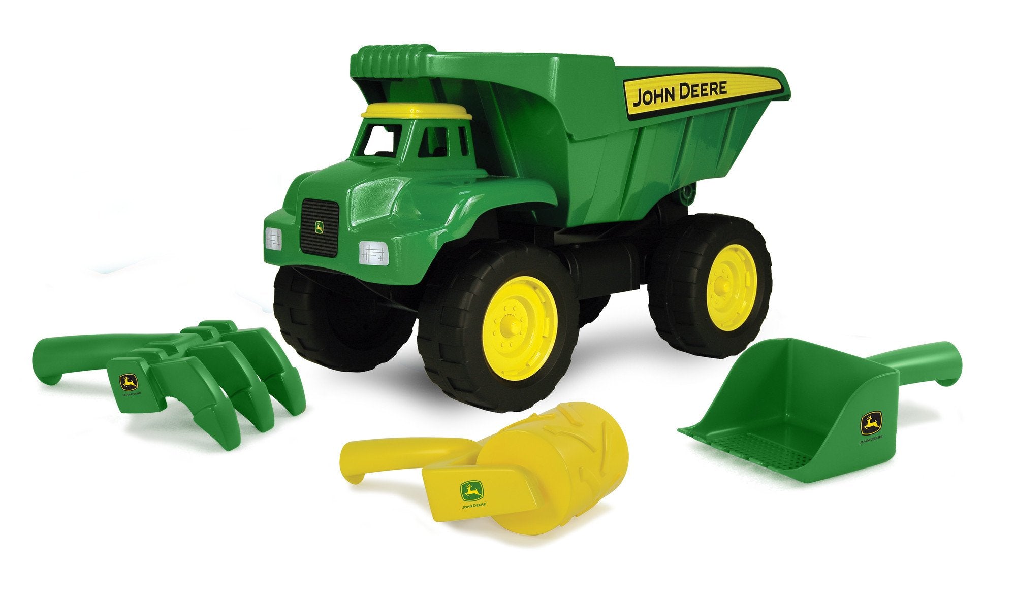 John Deere Big Scoop Dump Truck With Sand Tools