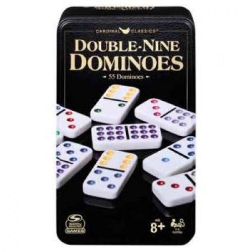 Cardinal Classics Double 9 Dominoes in Tin