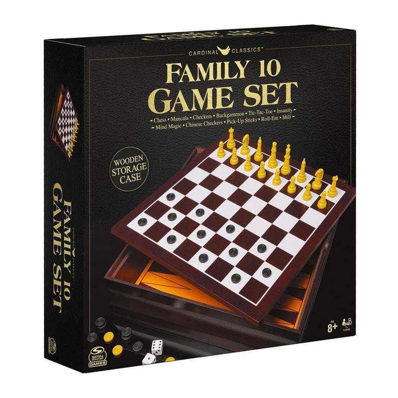 Cardinal Classics Family 10 Games Set in Wooden Case