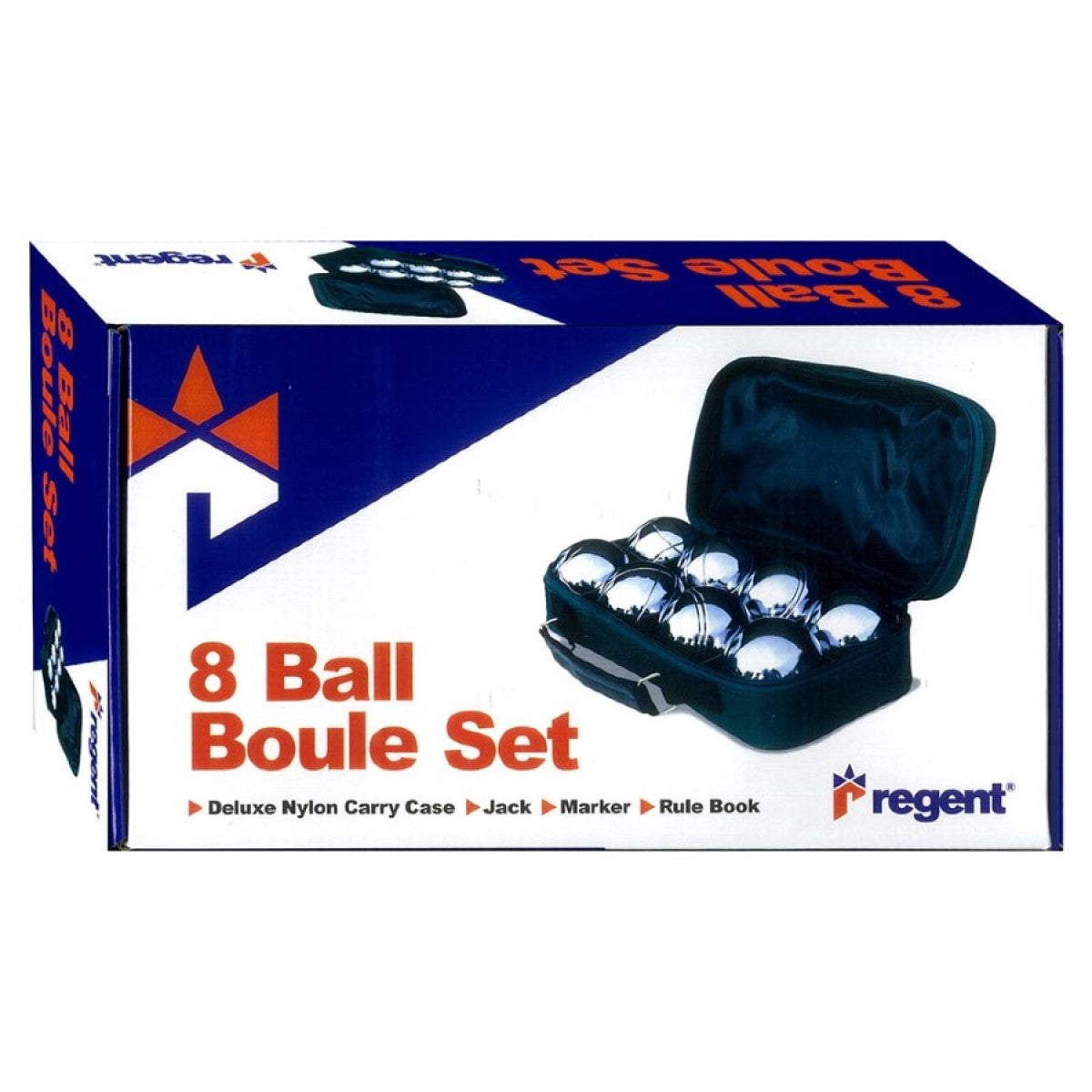 Regent 8 Ball bocce/ Boule /Petanque Set in Nylon Carry Case