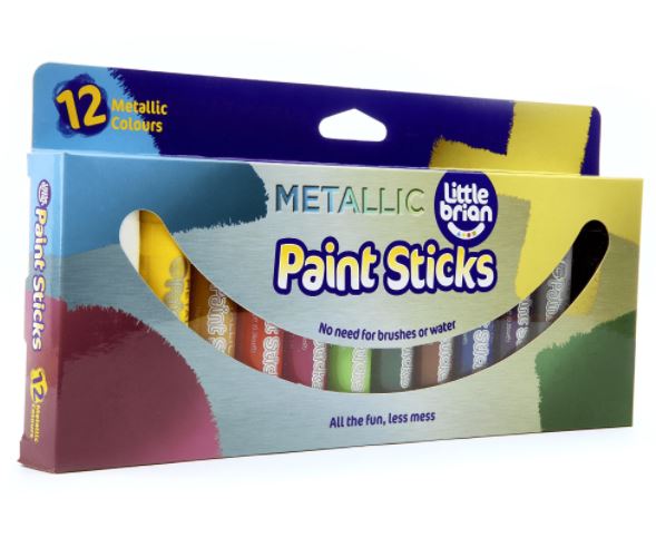 Little Brian Paint Sticks Metallic 12 Pack